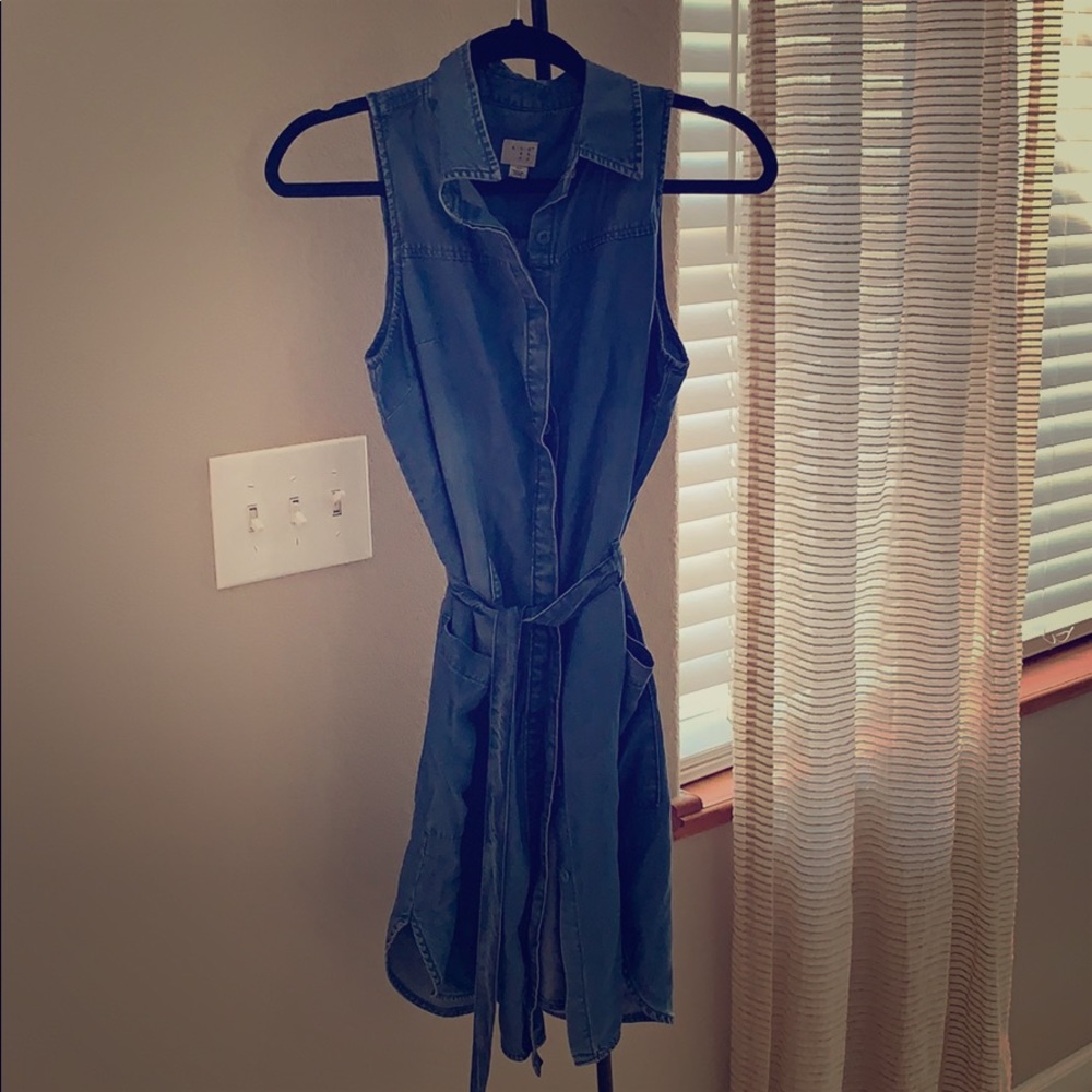 Cute Jean dress with waist tie
